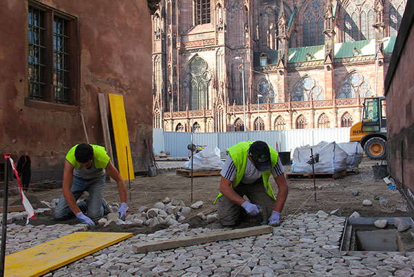Travaux place du château