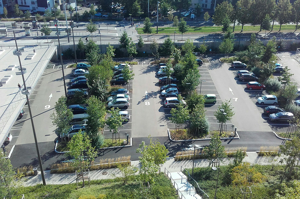 parking vu du dessus