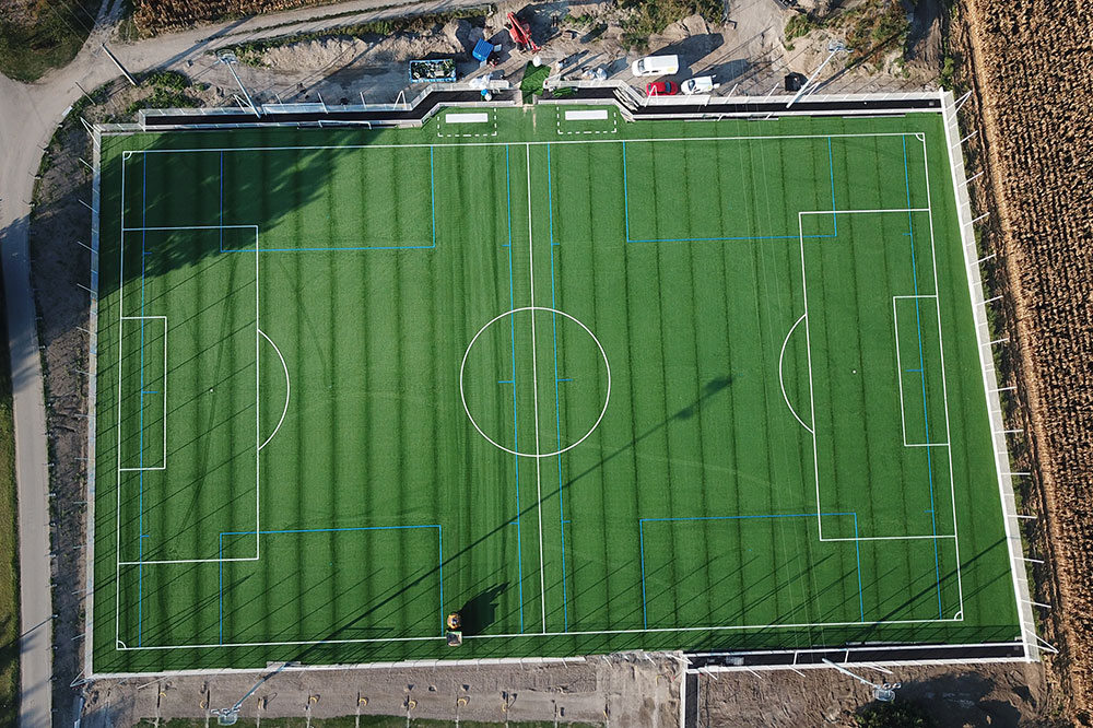terrain de football vu du dessus
